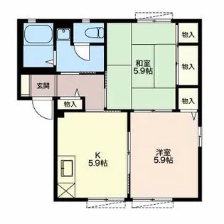 ディアス萩 B【1階】の間取り