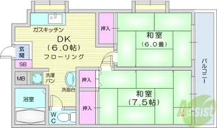 コーポ萩野【4階】の間取り