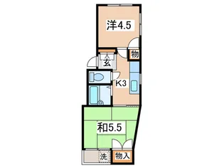 エステ-ト桜木ハイツ【2階】の間取り