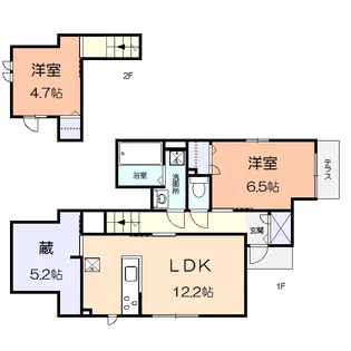 ベアフルールA棟【1階】の間取り