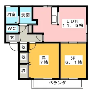 スプリングファーム【1階】の間取り