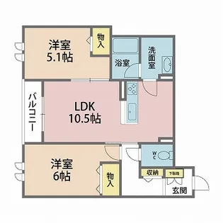 ソレイユ ルヴァン【1階】の間取り