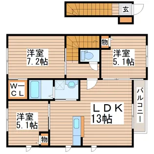 ピーチハウス【2階】の間取り
