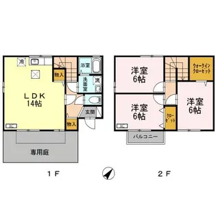 ソシア B【1階】の間取り