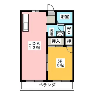 オークタウン B棟【1階】の間取り