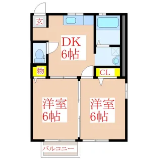 フレグランス広瀬 C棟【2階】の間取り