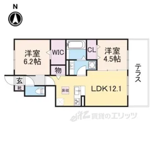 当麻寺MKコート3【1階】の間取り