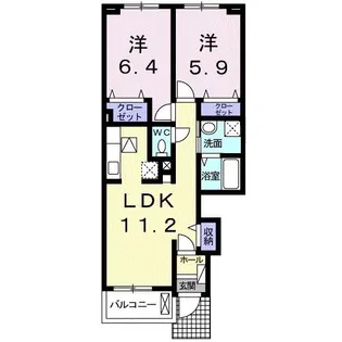 ノール・パルクヴェール【1階】の間取り