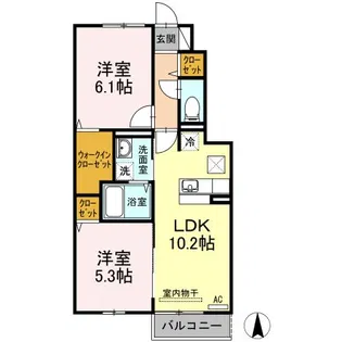 ルミエール A【1階】の間取り