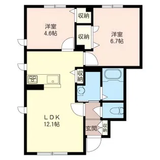 グランデュオ【1階】の間取り