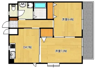 広島県広島市西区三滝町【マンション】の間取り