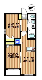オークス【2階】の間取り