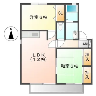 ドミール三成【1階】の間取り