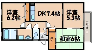 フォブール空田【2階】の間取り