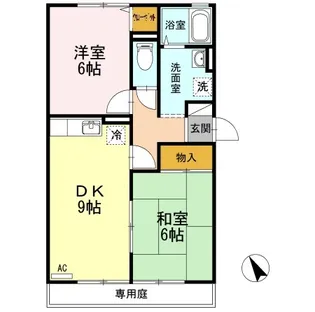 ファミール山岡 B棟【1階】の間取り