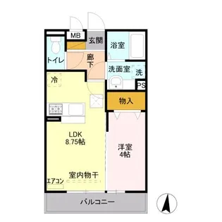 群馬県前橋市天川大島町3【アパート】の間取り