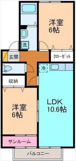 セジュールクワトロ【1階】の間取り