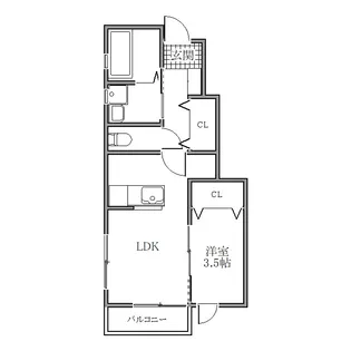 エステートワン レジデンス(中里)【1階】の間取り