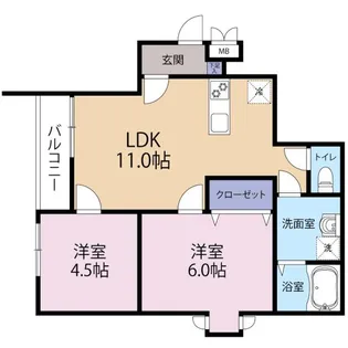 Granciel Ogi【2階】の間取り