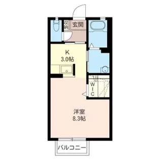 ルミノシーテD【2階】の間取り