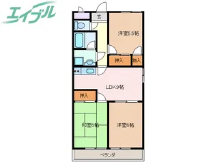 3DKの間取り画像