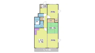 エクセル西鈴【3階】の間取り