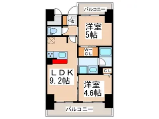 EC難波WEST-SIDEIIベイフレックス【5階】の間取り