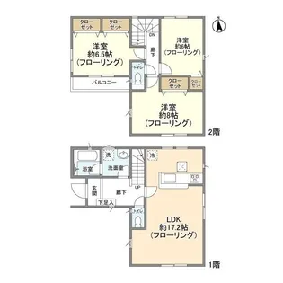 神奈川県茅ヶ崎市中島【一戸建】の間取り