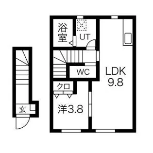 porte bonheur III【2階】の間取り