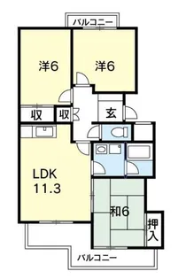 3LDKの間取り画像