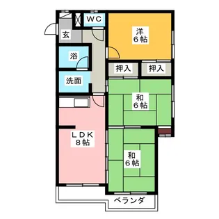 サンサーラ・キトーII【1階】の間取り