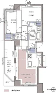 ディームス横濱青木町【4階】の間取り