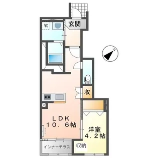 パームコート長尾【1階】の間取り