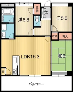 高知県高知市青柳町【マンション】の間取り