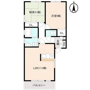 藤阿久ハイツ【2階】の間取り