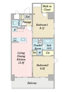 プロシード両国3【8階】の間取り