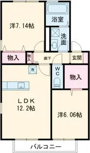 ルミエール東中振【2階】の間取り