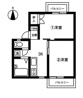 グランドール【1階】の間取り