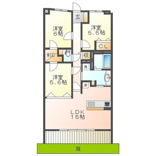 ロイヤルクレスト津桜橋【1階】の間取り