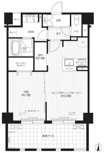 フィルージュ浦和常盤【1階】の間取り