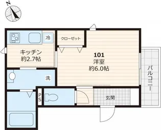 モアナ上板橋【1階】の間取り