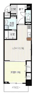ラトレ白鳥【1階】の間取り