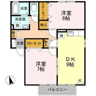 香川県高松市東山崎町【アパート】の間取り