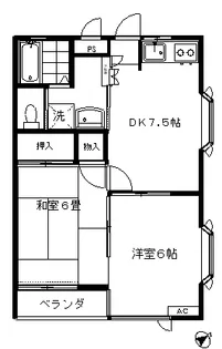 ヒロ一番館【2階】の間取り