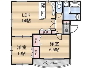 アルプル・リヴェール【3階】の間取り