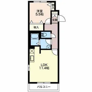 べレオ南笹口I【1階】の間取り