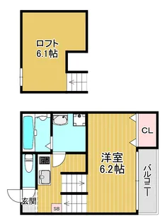 大阪府大阪市城東区諏訪3【アパート】の間取り