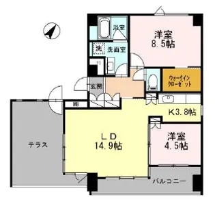 パークフラッツ新宿イーストサイド【5階】の間取り