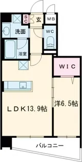 ラグゼナ平井サウス【2階】の間取り