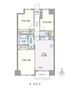U COURT 西新井【9階】の間取り